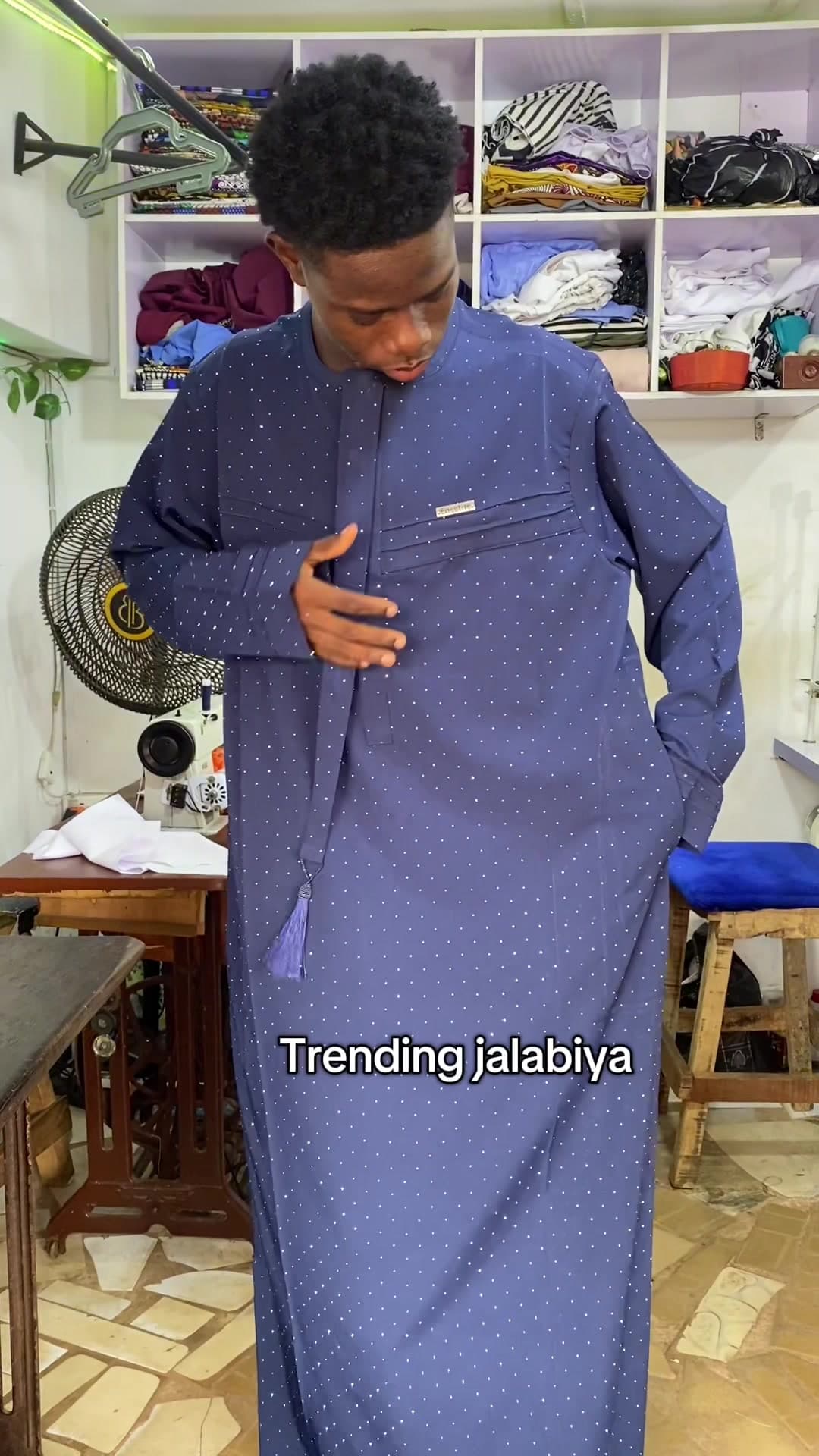 Navy jalabiya finished in the DFH workshop